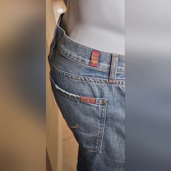 7 For All Mankind Men's Light Blue Bootcut Jeans - Picture 2 of 15